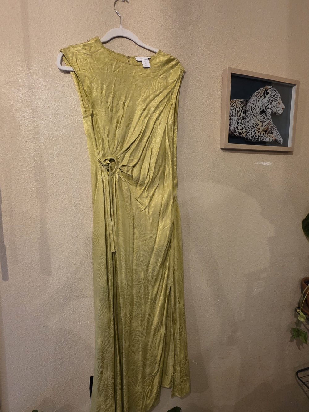 House of Harlow 1960 Chartreuse Twist-Waist Maxi Dress